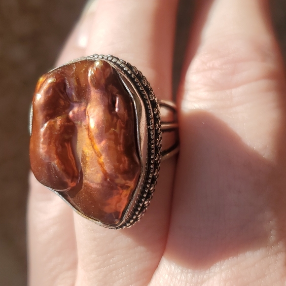 New Biwa Pearl 925 Silver Ring. - Picture 14 of 15